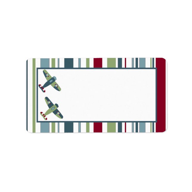 Vingar-adressetikett för e-postadress till flygpla adressetikett (Framsidan)