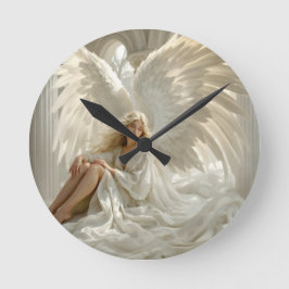 Vingar - Angel i ljussalarna Rund Klocka