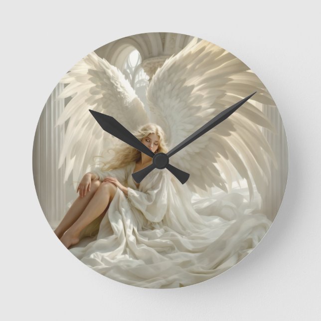 Vingar - Angel i ljussalarna Rund Klocka (Framsida)