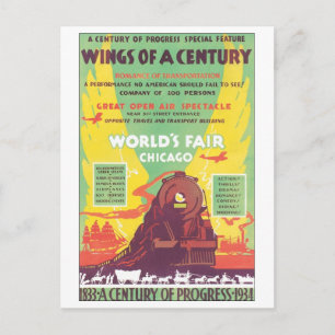 Vingar av A Century Chicago World's Fair Vykort