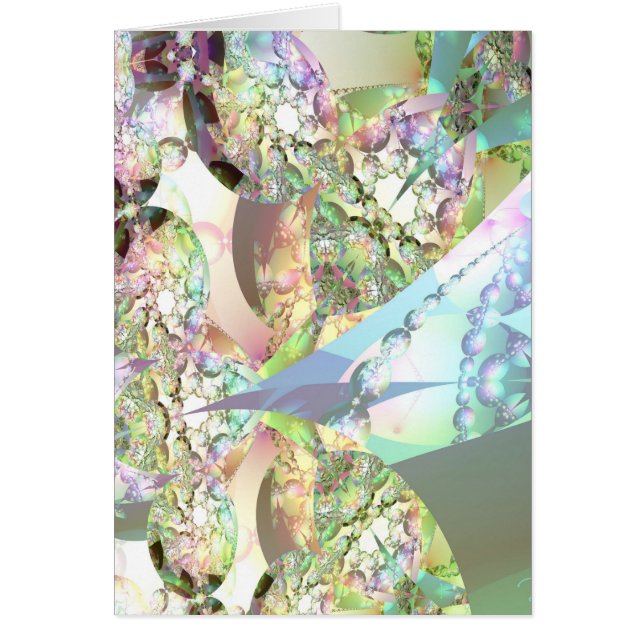 Vingar av änglar - Celestite & Amethyst kristaller Hälsningskort (Framsidan)