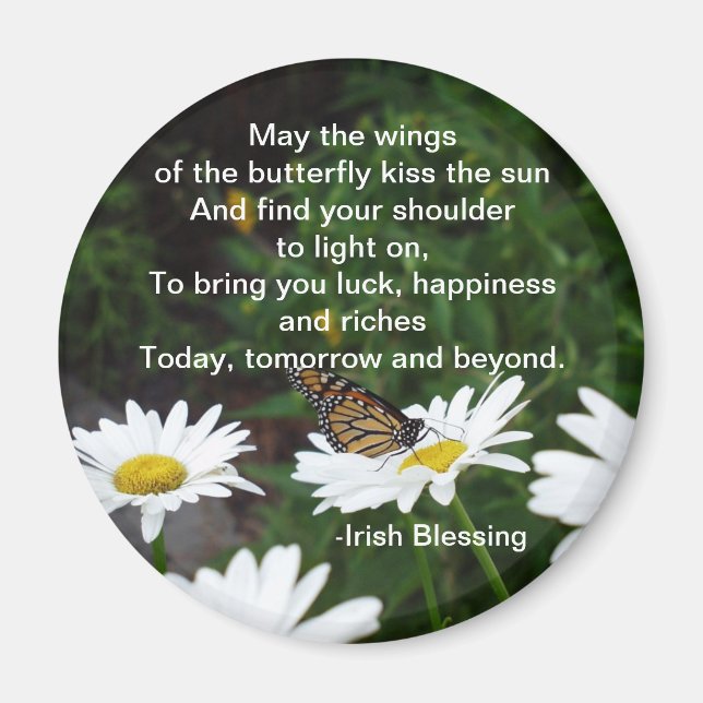 Vingar av Butterfly-Irish Blating magnet (Framsidan)