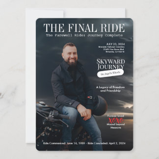 Vingar av ett Rider Funeral Cards
