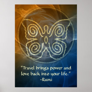 Vingar av kärlek Rumi och poetisk konst Poster
