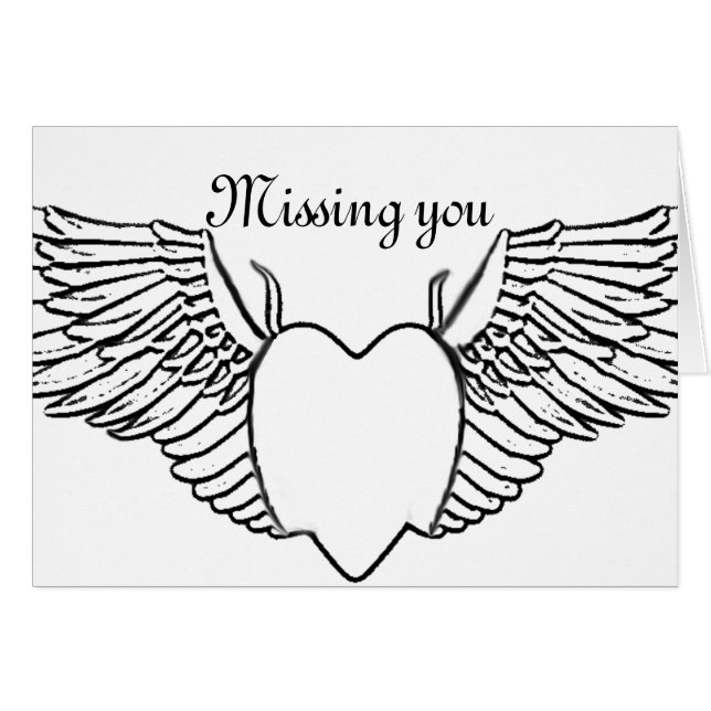 Vingar av luv_ hälsningskort (Framsidan Horizontal)