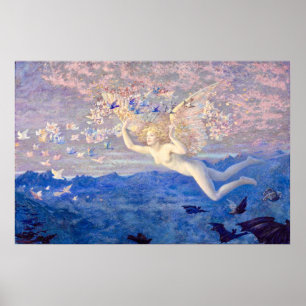 Vingar av morgonen av Edward Robert Hughes Poster