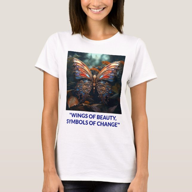 Vingar av skönhet, förändringssymboler t shirt (Framsida)