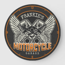 Vingar-Biker för motorcykelsäkring med eget namn Stor Klocka