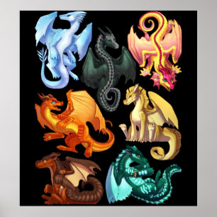 Vingar fire Jade Winglet Dragonets Moonwatcher Win Poster