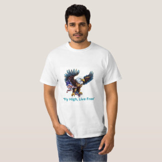 "Vingar för frihet | USA flagga & Eagle Graphic T- T Shirt