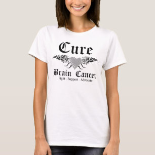 Vingar för tatuering för bothjärncancer tee shirt