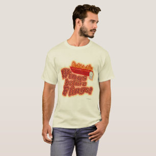 Vingar före Flings Chicken Roligt Humor Slogan Tee