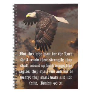 VINGAR GILLAR ÖRNAR - DEN ISAIAH 40:31 ANTECKNINGSBOK MED SPIRAL