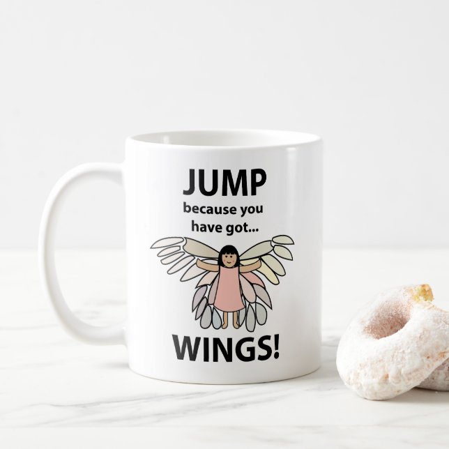 Vingar Hoppar För Att Du Har Fått Vingar Kaffemugg (Med munk)