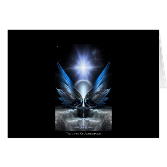Vingar i Antropolis Hälsningskort (Framsidan Horizontal)