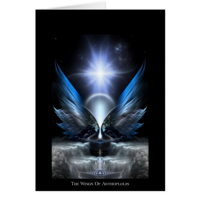 Vingar i Antropolis Hälsningskort (Framsidan)