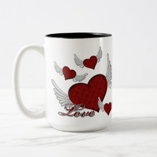 Vingar i Kärlek Röda Logotyp-kaffet Mugg