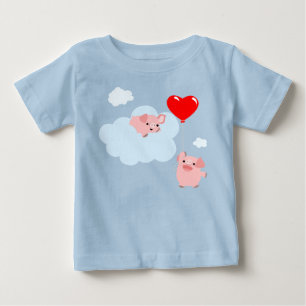 Vingar i Kärlek (Tecknad Grisar) Baby T-Shirt