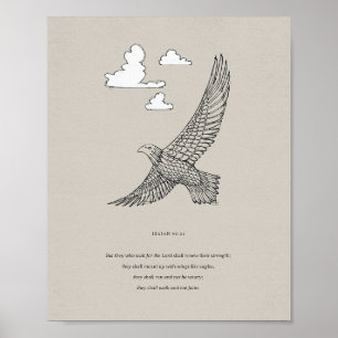 Vingar like Eagles - Isaiah 40:31 Poster