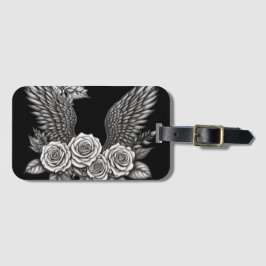 Vingar med blommor. Aestetisk blomma Vingar Bagagebricka
