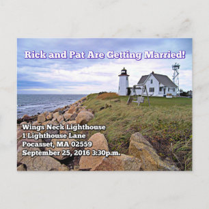 Vingar Nacke fyr, Massachusetts vykort