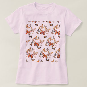 Vingar of Beauty: Women's Butterfly Print T-Shirt