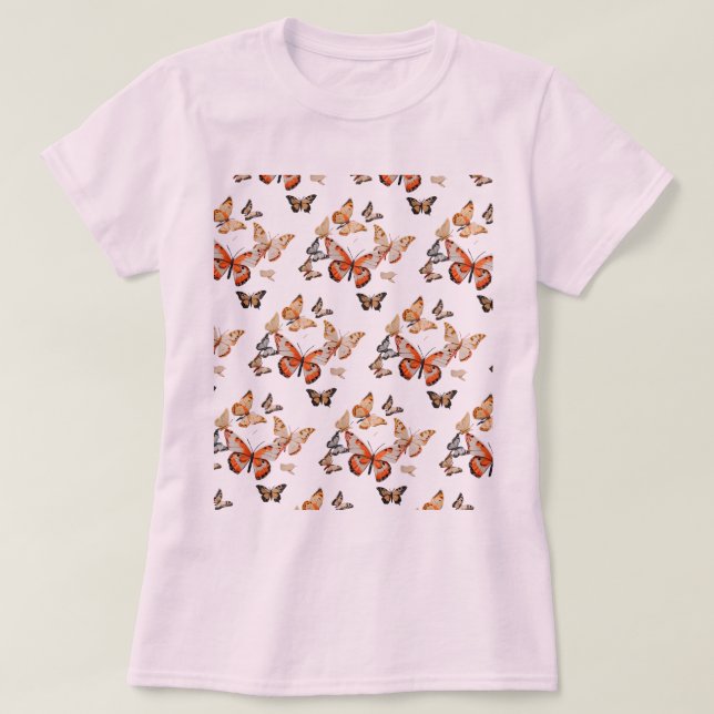 Vingar of Beauty: Women's Butterfly Print T-Shirt (Design framsida)