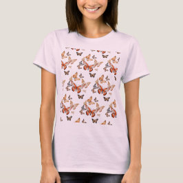 Vingar of Beauty: Women's Butterfly Print T-Shirt