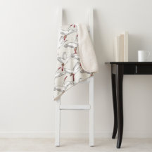 Vingar of Freedom White Small Sherpa Blanket