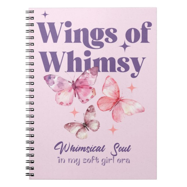 Vingar of Wincy | Soft Girl Spiral bärbar dator Anteckningsbok (Framsidan)
