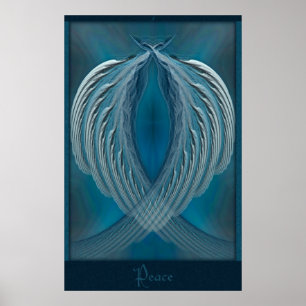 Vingar Peace Abstrakt Art Poster