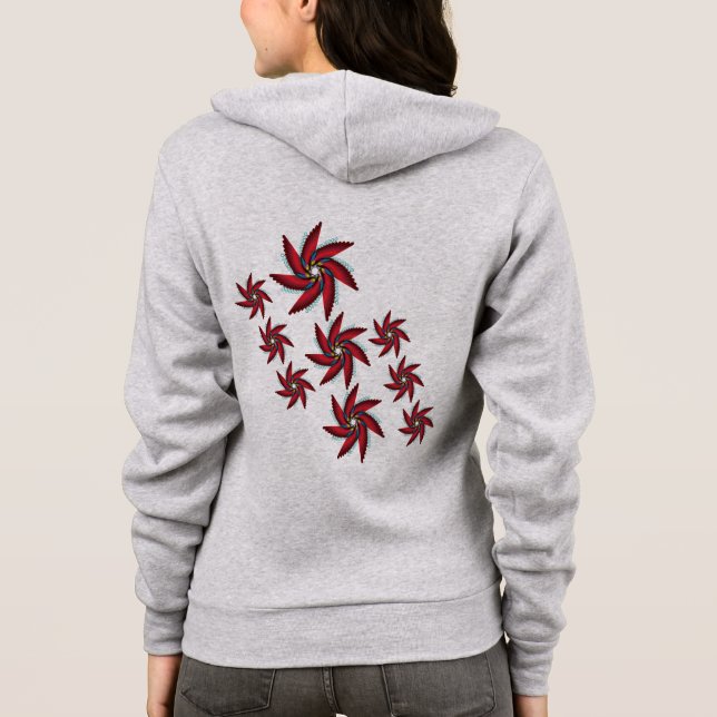 vingar röd flora t shirt (Baksida)