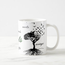 Vingar & rotar kaffekoppfåglar som flyger kaffemugg