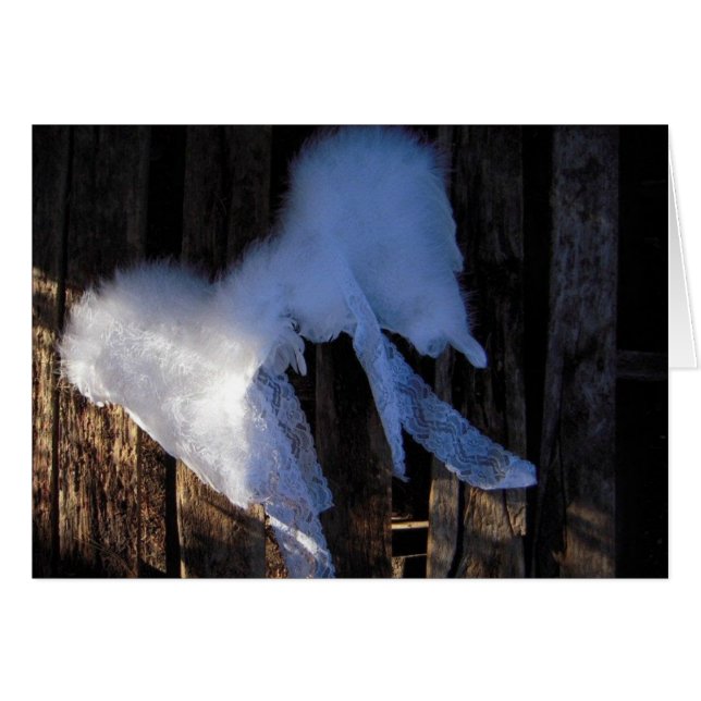 Vingar & snöre - tomt kort (Framsidan Horizontal)