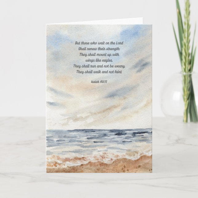 Vingar som Eagles Christian Bible Verse Card Tack Kort (Framsida)