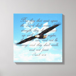 Vingar som Eagles, Isaiah 40:31 Christian Bible Canvastryck
