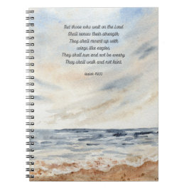 Vingar som Eagles Isaiah Bible Verse Notebook Anteckningsbok