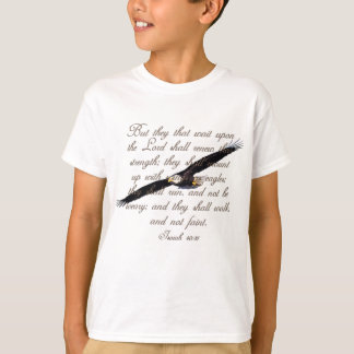 Vingar som örnar, bibel för Isaiah 40:31kristen T-shirt