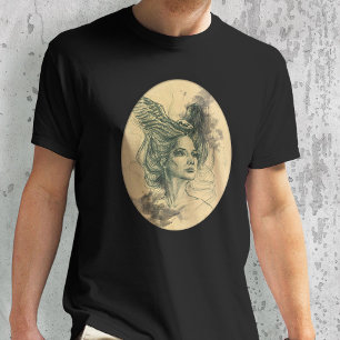 Vingar Surreal Fantasy porträtt T Shirt