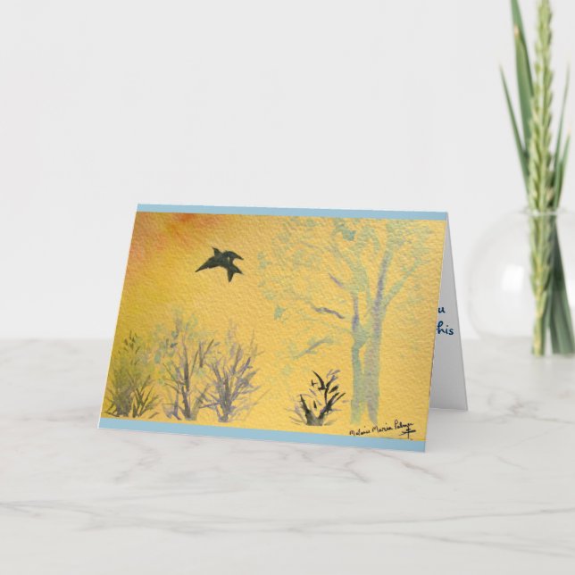 Vingar till heaven Sympathy Card Kort (Framsida)