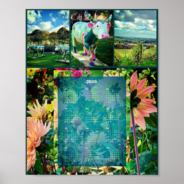 Vingård 2026 Väggkalender Poster (Framsidan)