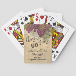 Vingård Födelsedagsfirande 60 år Custom Casinokort