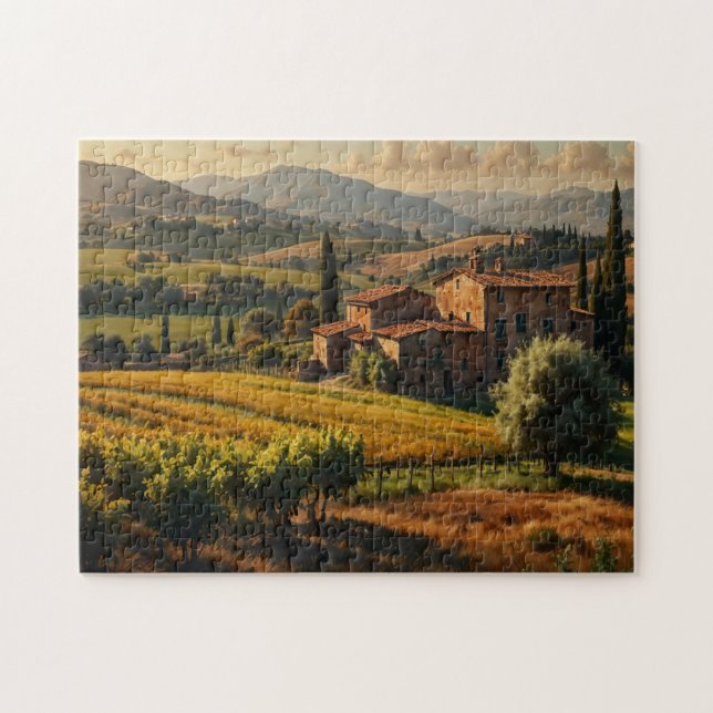 Vingård i Italien Pussel (Horisontell)