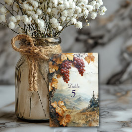 Vingård Italienska landsbygden Druvvin   Bordsnummer