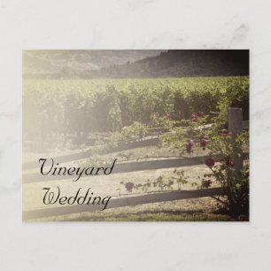 Vingård och rosstaket bröllop Save the Date Meddelande Vykort