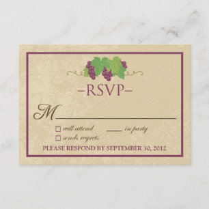 Vingård RSVP-kort (Pergamentdesign) OSA Kort