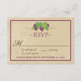 Vingård RSVP-kort (Pergamentdesign) OSA Kort