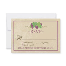 Vingård RSVP-kort (Pergamentdesign)