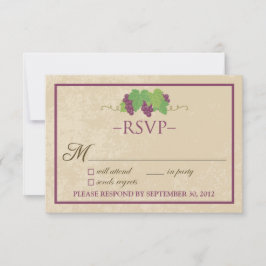 Vingård RSVP-kort (Pergamentdesign) OSA Kort