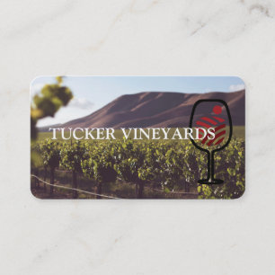 Vingård   Vin Glas Stilrent Logotyp Visitkort